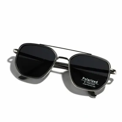 🕶️✨Geometric Frame Double Beam Sun Protection Sunglasses
