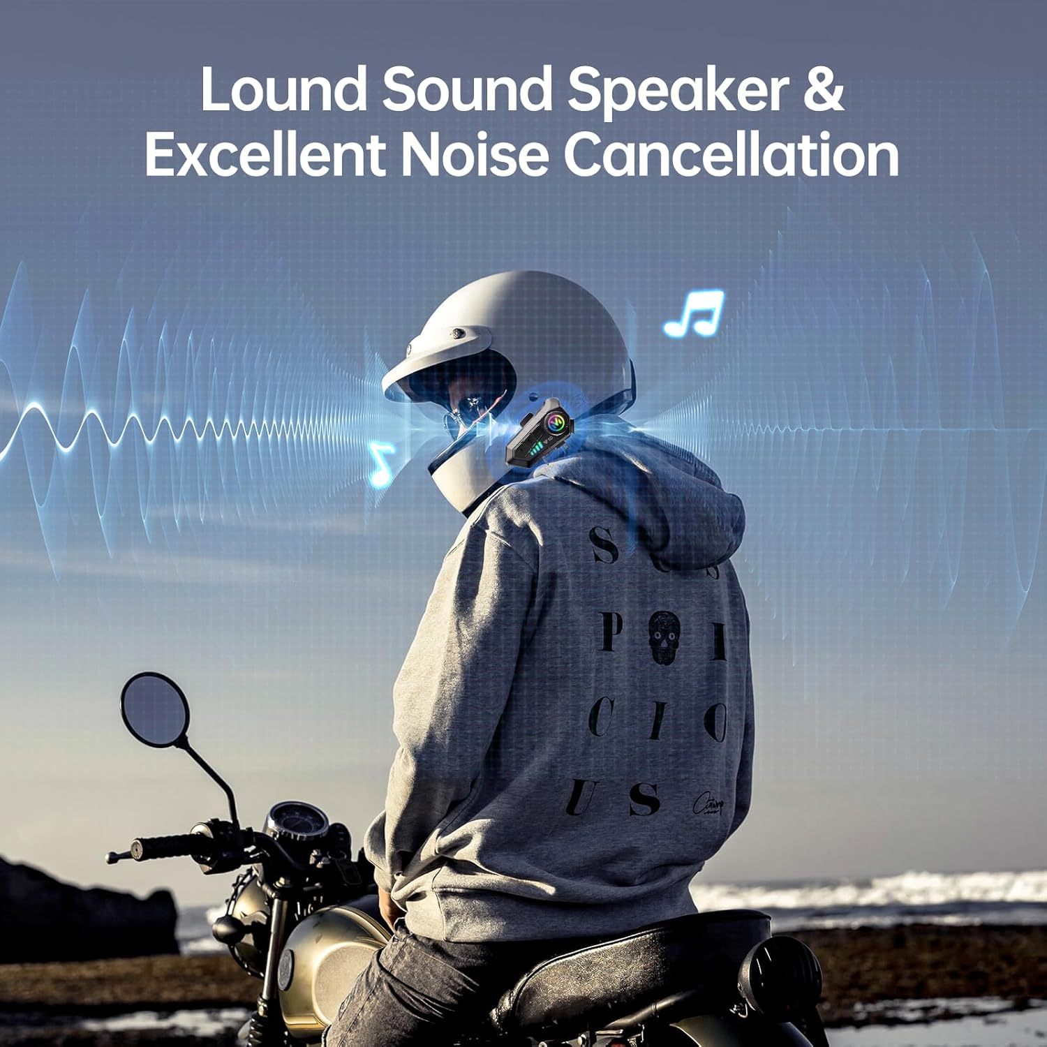 Motorcycle Helmet Speakers High Battery Life Helmet Headphone