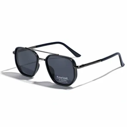 🕶️✨Geometric Frame Double Beam Sun Protection Sunglasses