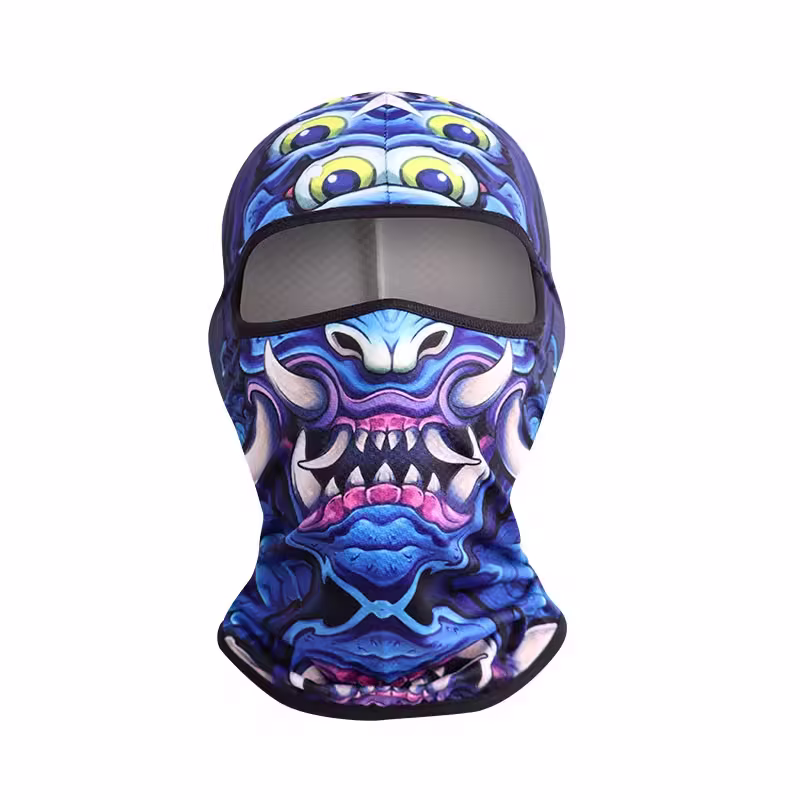 Men's Quick-Dry Cycling Balaclava - 3D Monster Graphic Breathable Mask