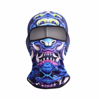 Men's Quick-Dry Cycling Balaclava - 3D Monster Graphic Breathable Mask