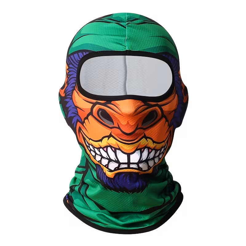 Men's Quick-Dry Cycling Balaclava - 3D Monster Graphic Breathable Mask