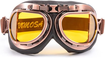 Vintage Motorcycle Goggles for Adults, Protective Goggles (Glasses, Fits Over Glasses & Helmet)