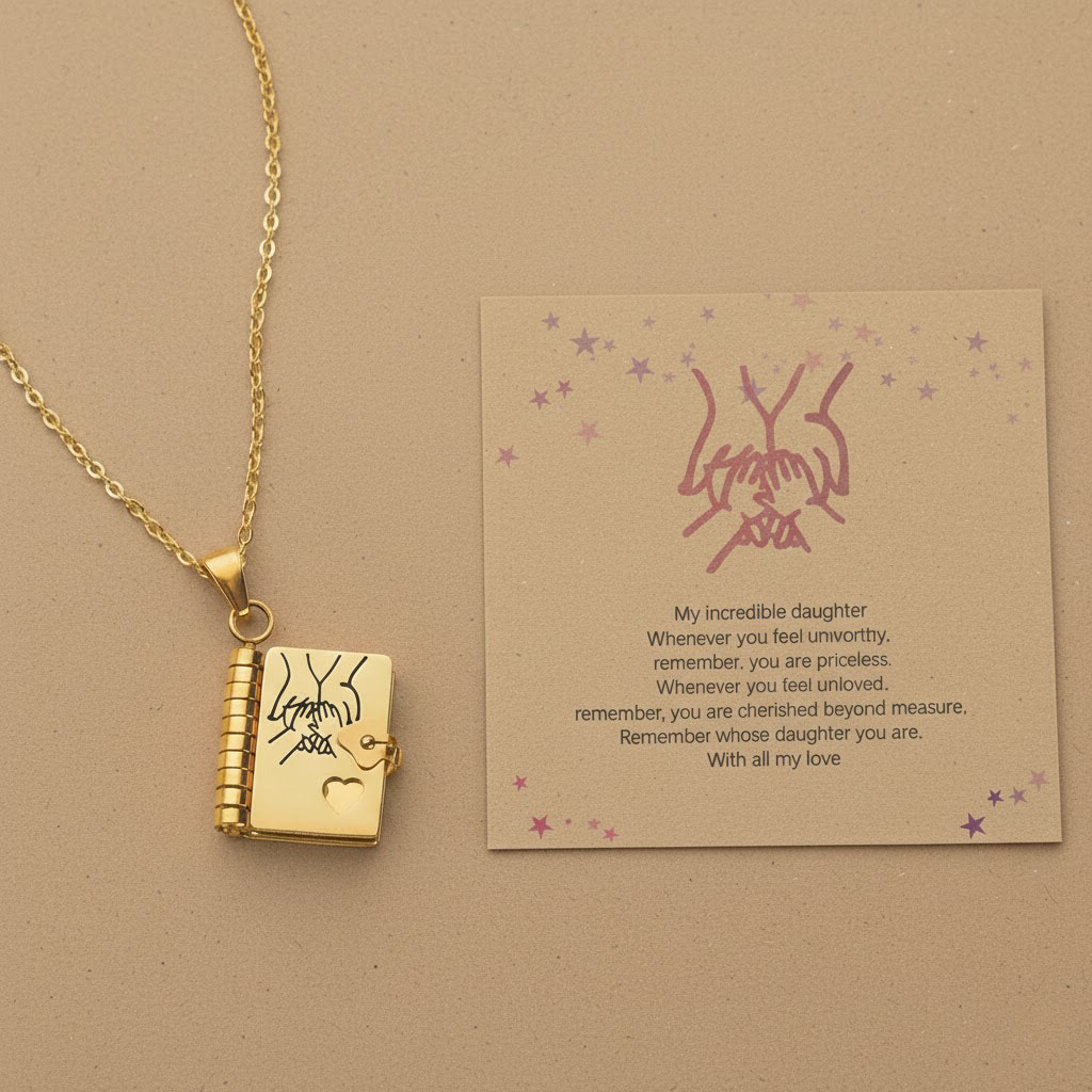 ⏰【ONLY TODAY】Free Gift For The First 200⏰- MY INCREDIBLE DAUGHTER BOOK NECKLACE FOR DAUGHTER
