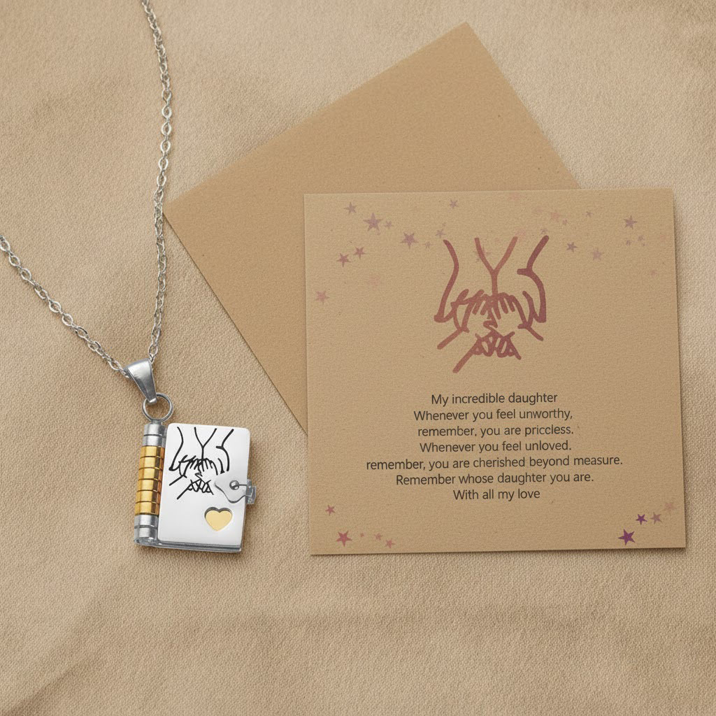 ⏰【ONLY TODAY】Free Gift For The First 200⏰- MY INCREDIBLE DAUGHTER BOOK NECKLACE FOR DAUGHTER