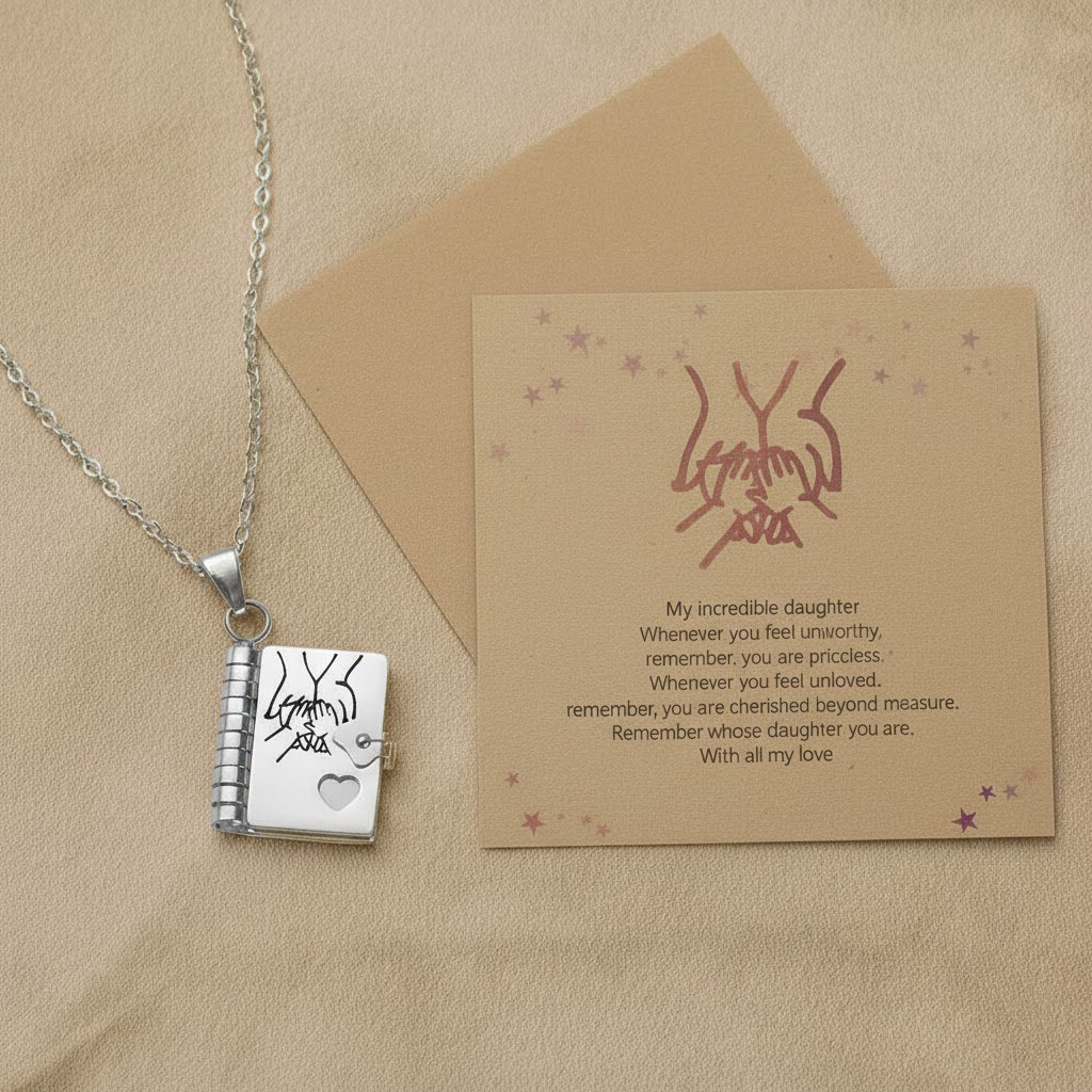 ⏰【ONLY TODAY】Free Gift For The First 200⏰- MY INCREDIBLE DAUGHTER BOOK NECKLACE FOR DAUGHTER