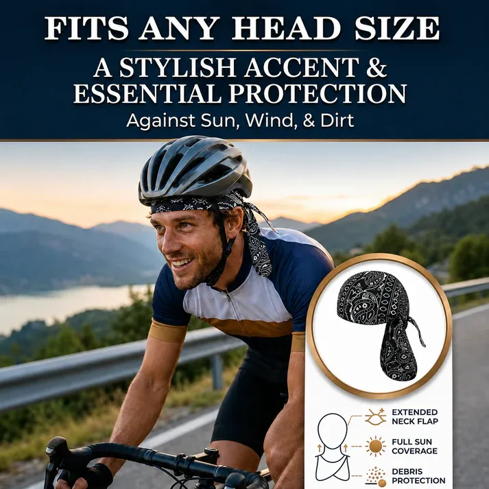 🔥 45% OFF 2‑Pack Elastic Cycling Sports Cap – Sweat‑Wicking Helmet Line