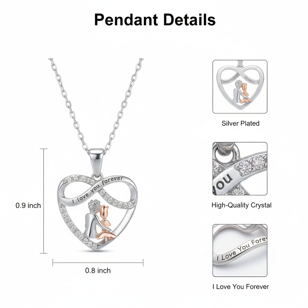 FOR GRANDDAUGHTER - YOU WILL ALWAYS HAVE ME AND I WILL ALWAYS HAVE YOU HEART NECKLACE