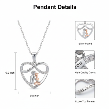 FOR GRANDDAUGHTER - YOU WILL ALWAYS HAVE ME AND I WILL ALWAYS HAVE YOU HEART NECKLACE