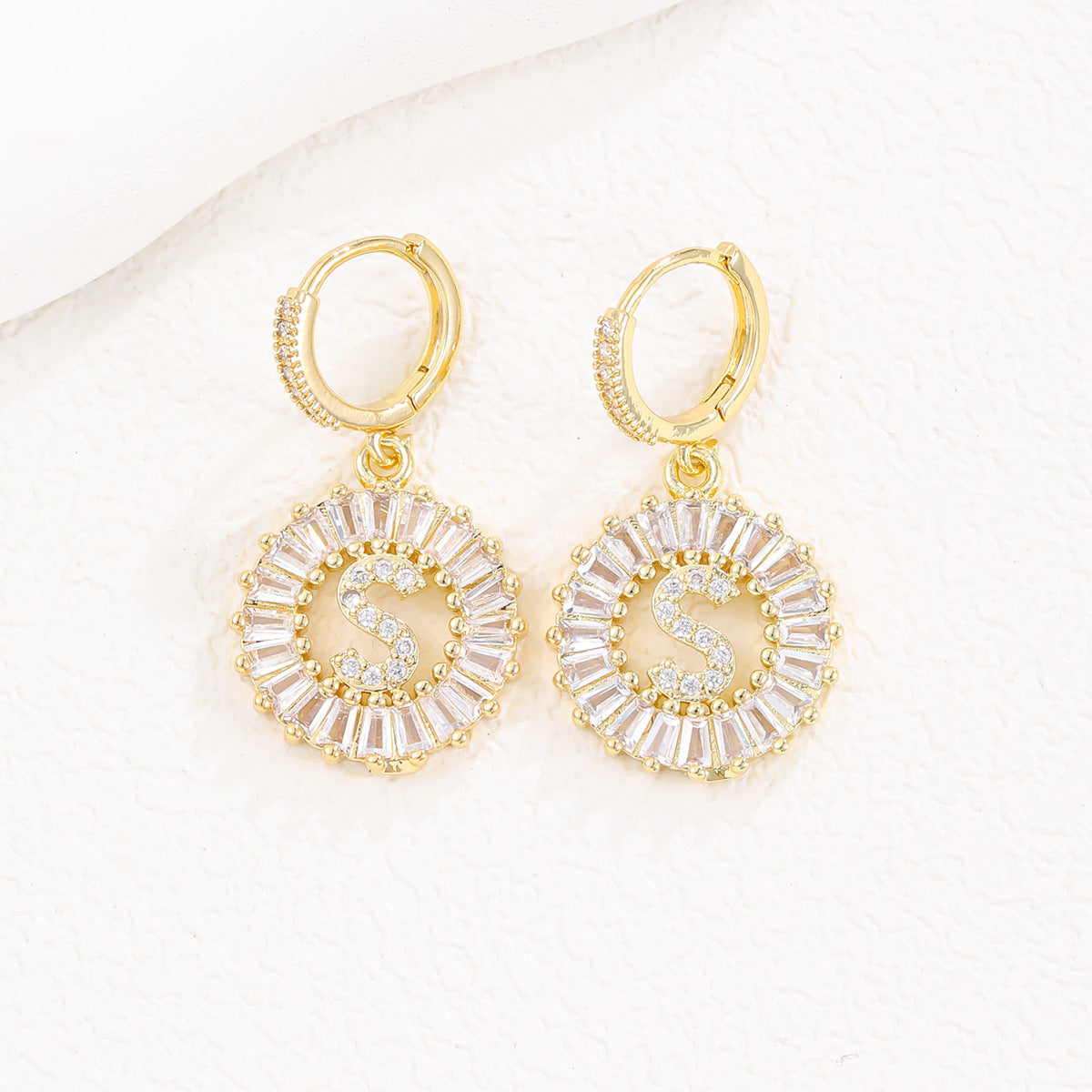 【LAST DAY 49% OFF】Initial Letter Pendant Earrings