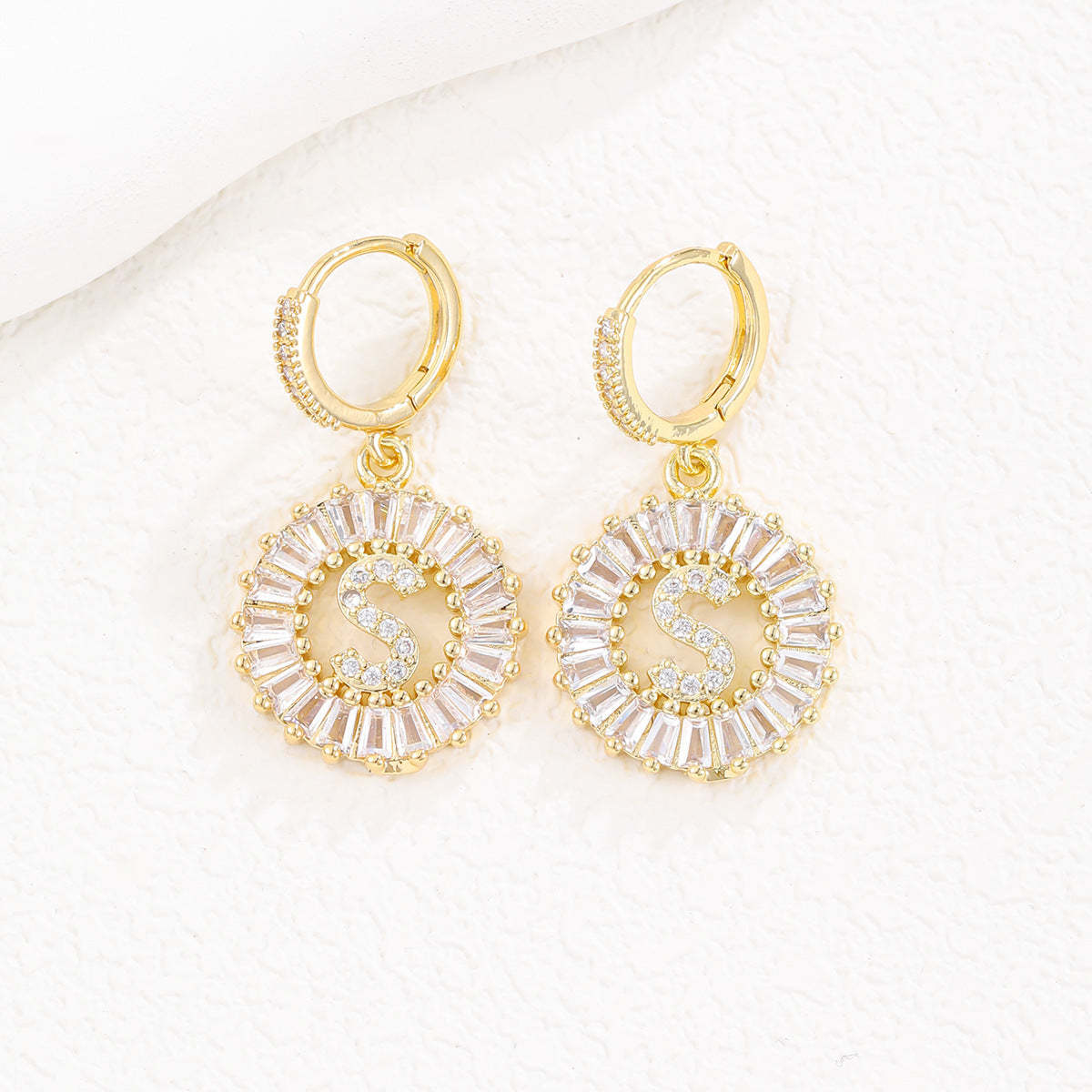 【LAST DAY 49% OFF】Initial Letter Pendant Earrings