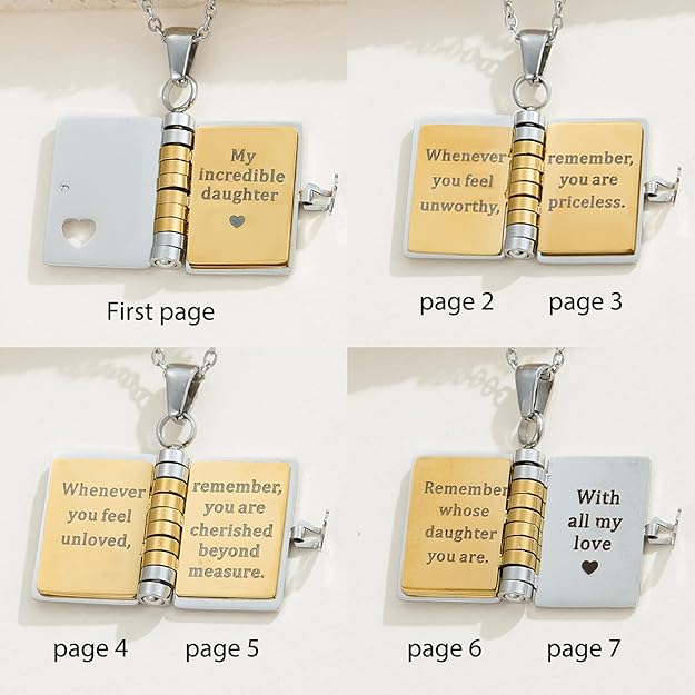FOR DAUGHTER - MY INCREDIBLE DAUGHTER BOOK NECKLACE