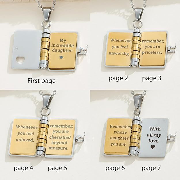 FOR DAUGHTER - MY INCREDIBLE DAUGHTER BOOK NECKLACE