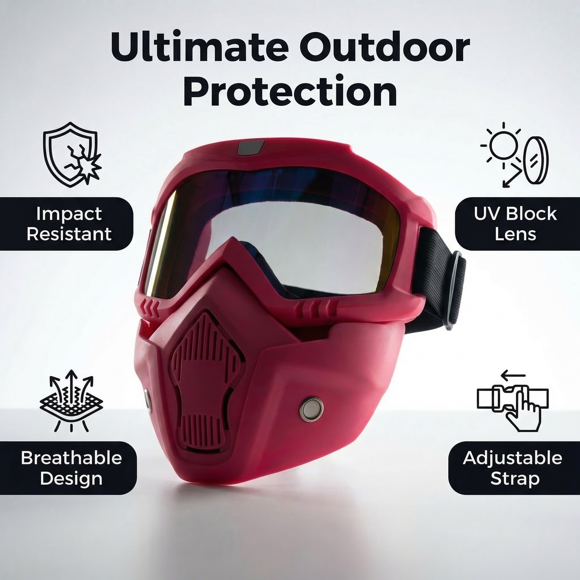 Anti-Glare and Radiation-Shielding Goggle Mask