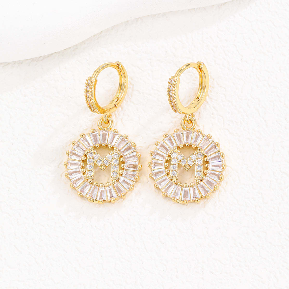 【LAST DAY 49% OFF】Initial Letter Pendant Earrings