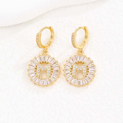 【LAST DAY 49% OFF】Initial Letter Pendant Earrings