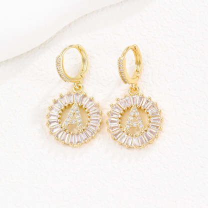 【LAST DAY 49% OFF】Initial Letter Pendant Earrings