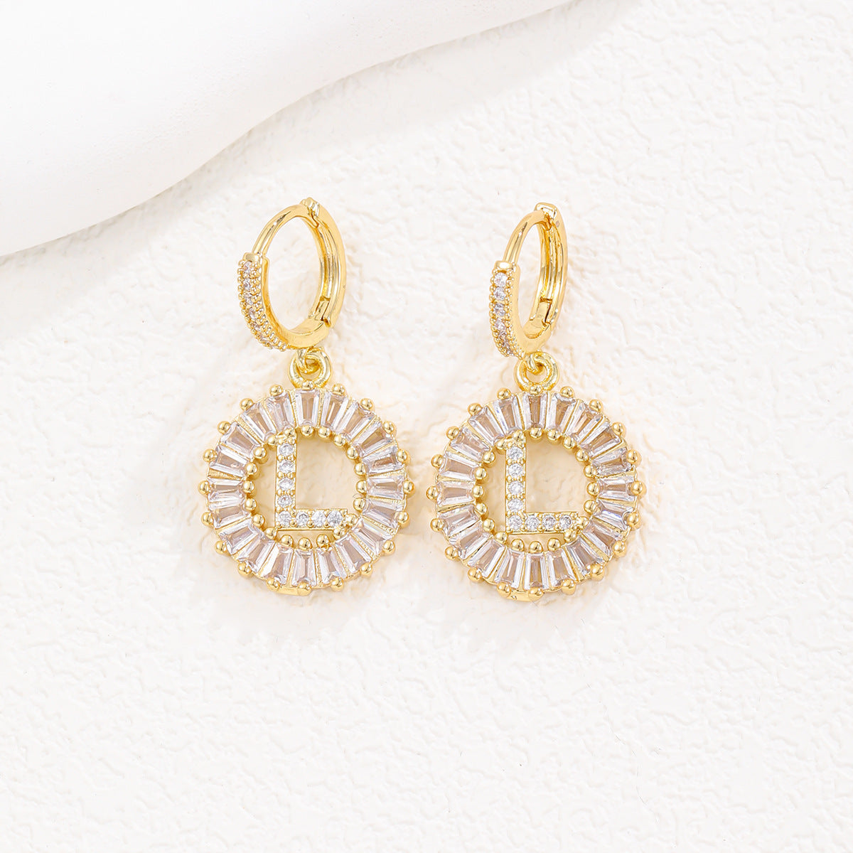 【LAST DAY 49% OFF】Initial Letter Pendant Earrings