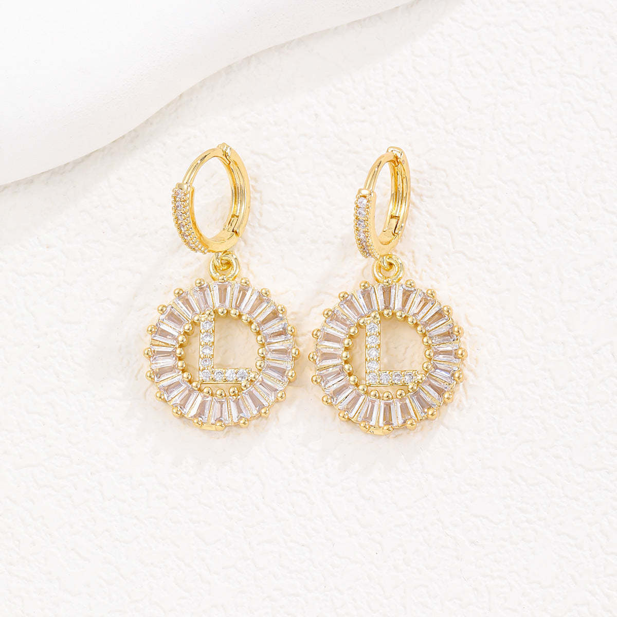 【LAST DAY 49% OFF】Initial Letter Pendant Earrings