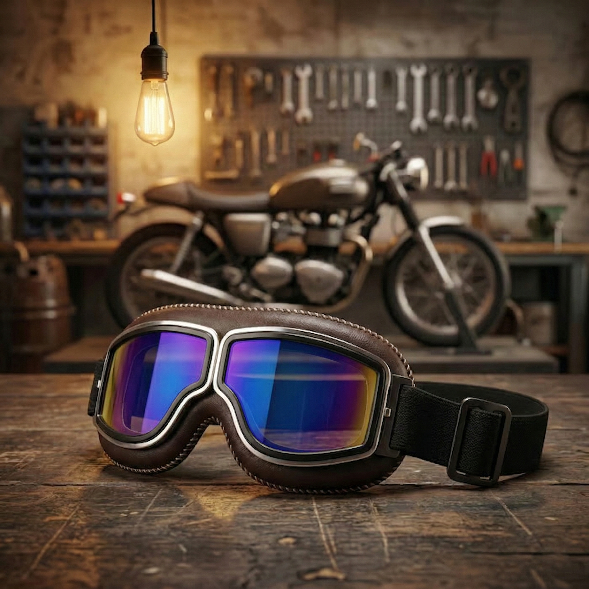 🔥 OTG Vintage Motorcycle Goggles (Fits Over Glasses)