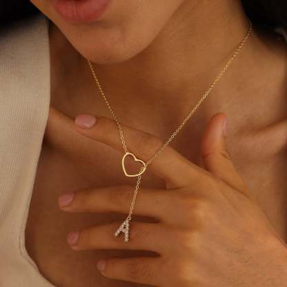 🔥Limited Inventory Available⚡Letter Heart Design Personalized Trendy Charm Necklaces