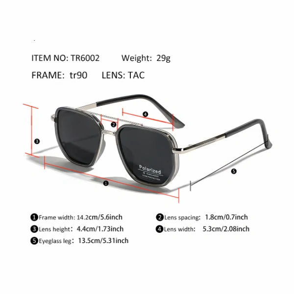 🕶️✨Geometric Frame Double Beam Sun Protection Sunglasses