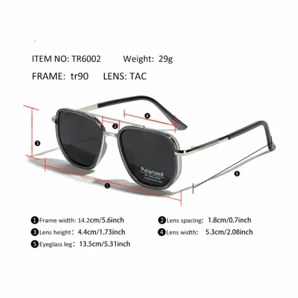 🕶️✨Geometric Frame Double Beam Sun Protection Sunglasses