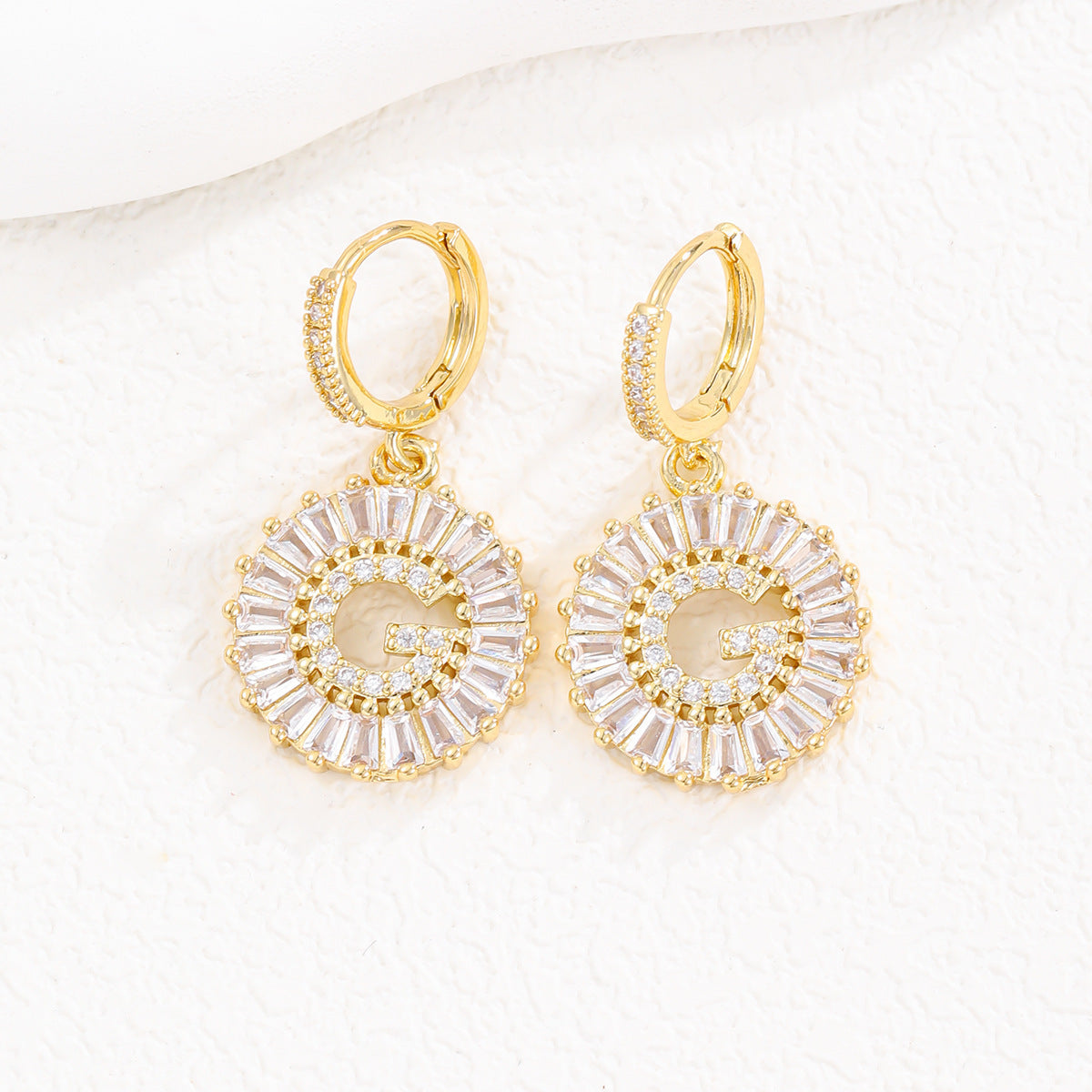 【LAST DAY 49% OFF】Initial Letter Pendant Earrings