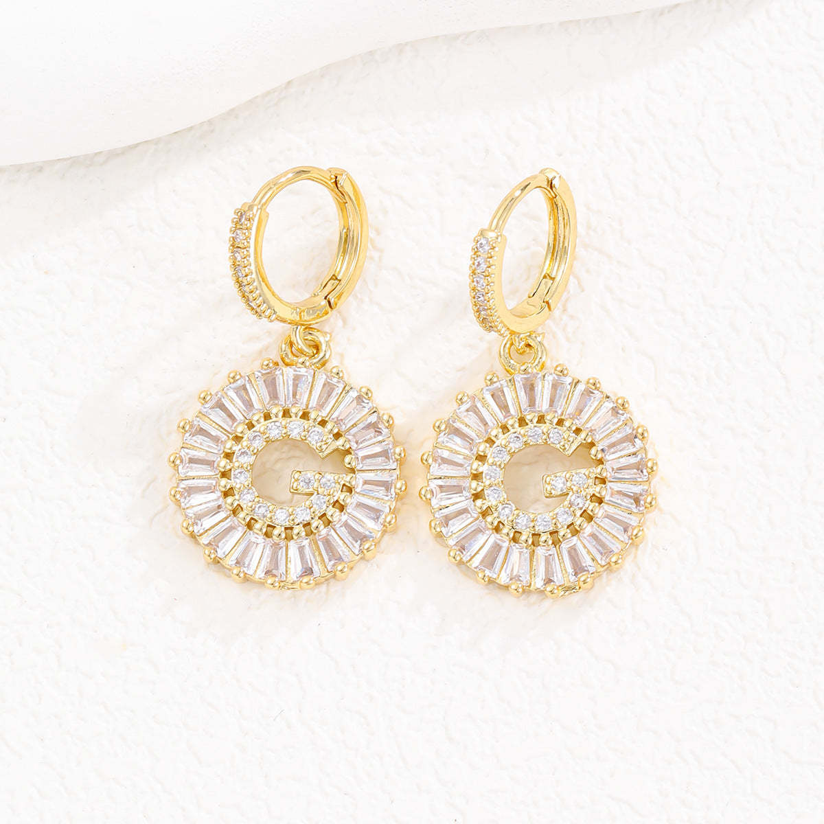 【LAST DAY 49% OFF】Initial Letter Pendant Earrings