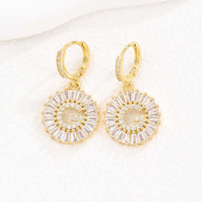 【LAST DAY 49% OFF】Initial Letter Pendant Earrings