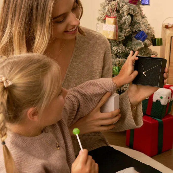 Initial Necklace with Heart Birthstone – Custom Handcrafted Jewellery