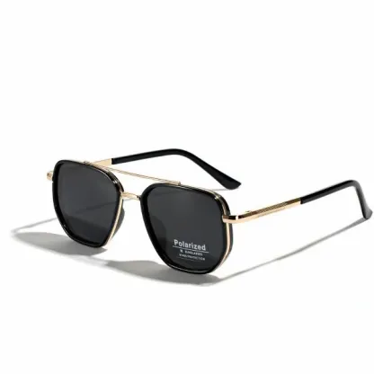 🕶️✨Geometric Frame Double Beam Sun Protection Sunglasses