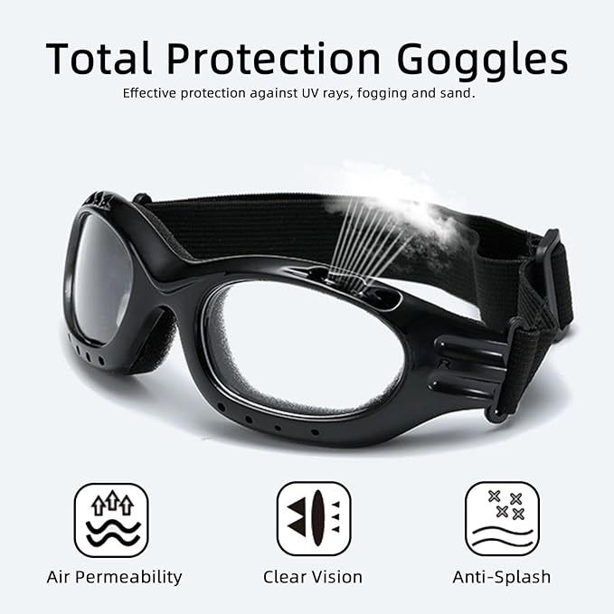 Motorcycle Goggles, Anti-UV Windproof Dustproof Dirt Bike ATV Ski Goggles