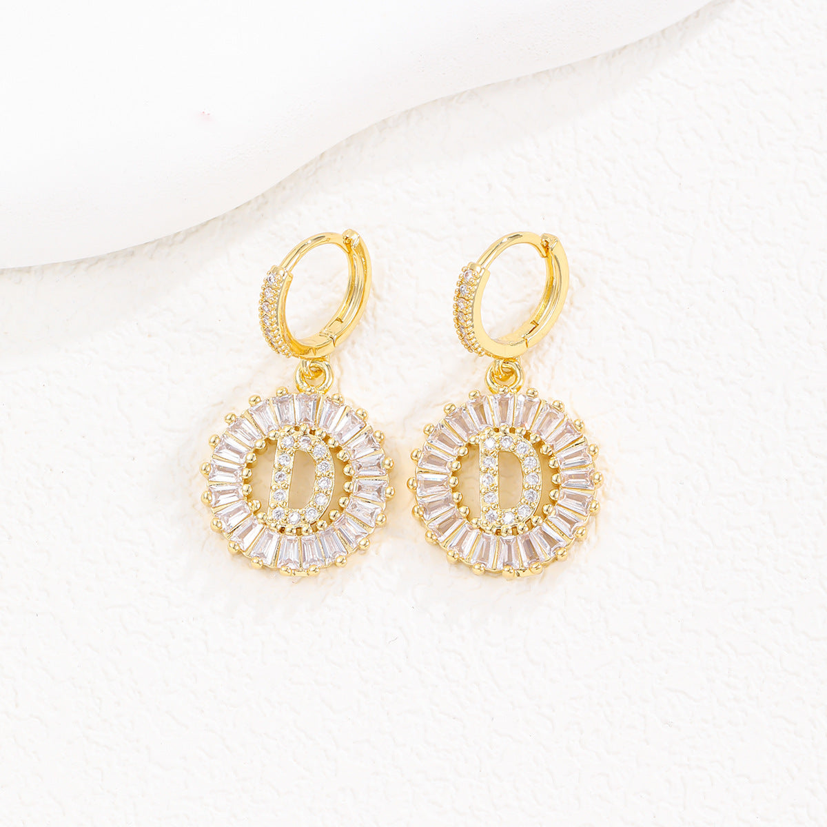 【LAST DAY 49% OFF】Initial Letter Pendant Earrings