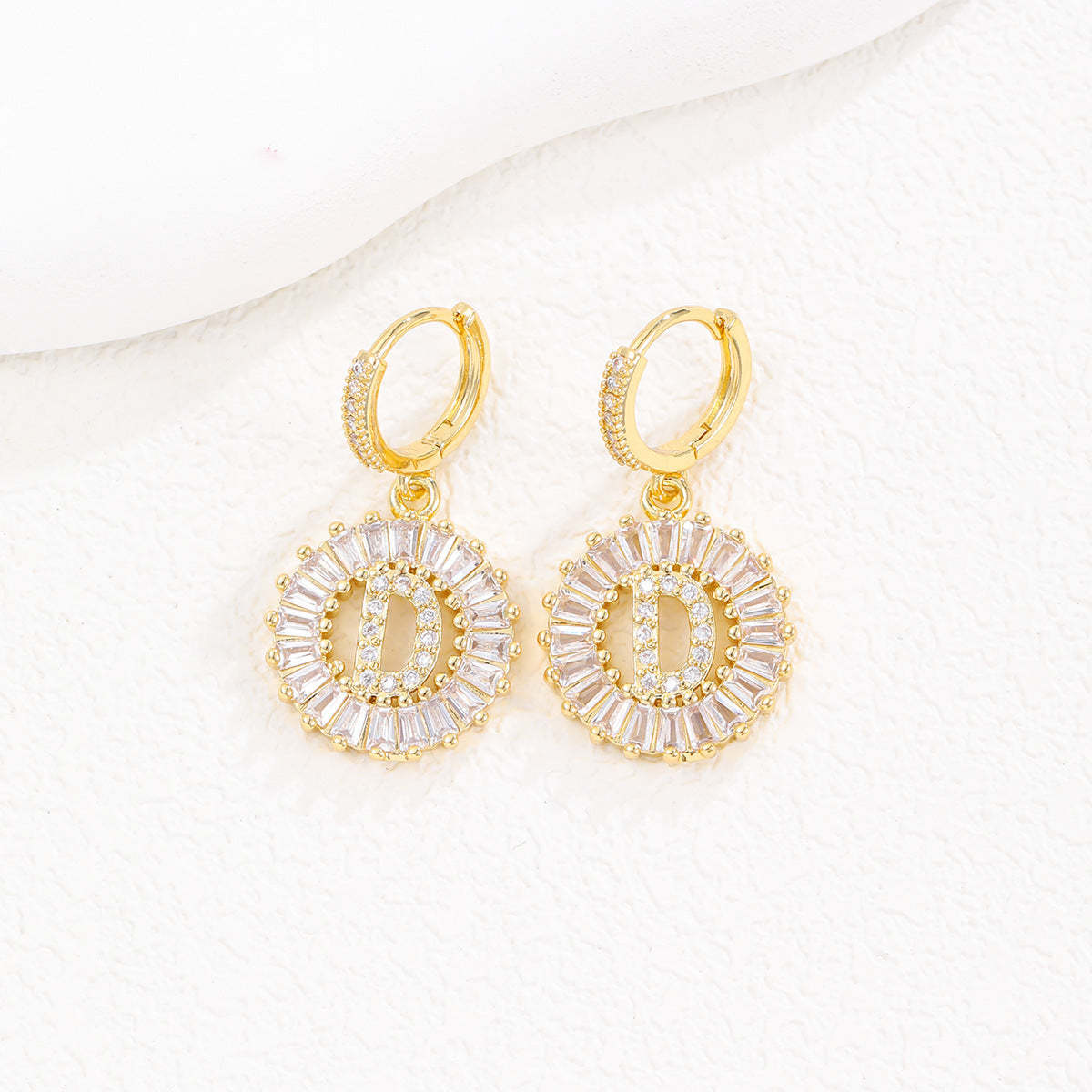 【LAST DAY 49% OFF】Initial Letter Pendant Earrings