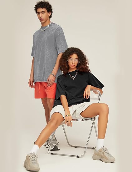 🔥Last Day Discount 49% OFF🔥1/3/4 Pack Oversized T Shirts Acid Washed Unisex Tee