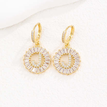 【LAST DAY 49% OFF】Initial Letter Pendant Earrings