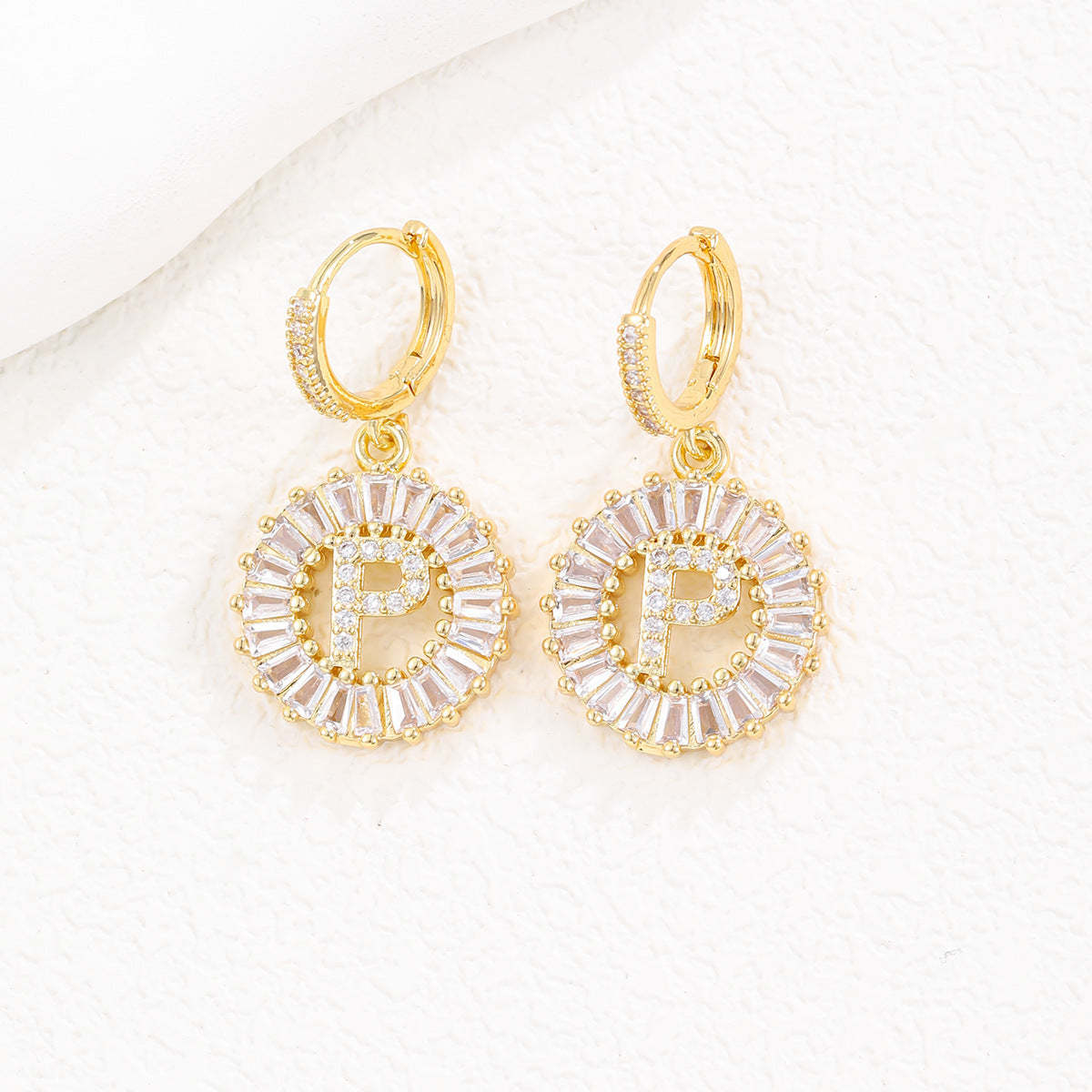 【LAST DAY 49% OFF】Initial Letter Pendant Earrings