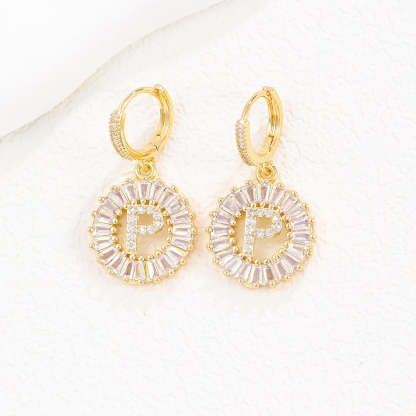 【LAST DAY 49% OFF】Initial Letter Pendant Earrings