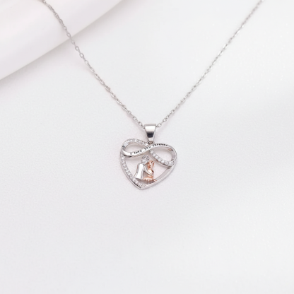FOR GRANDDAUGHTER - YOU WILL ALWAYS HAVE ME AND I WILL ALWAYS HAVE YOU HEART NECKLACE