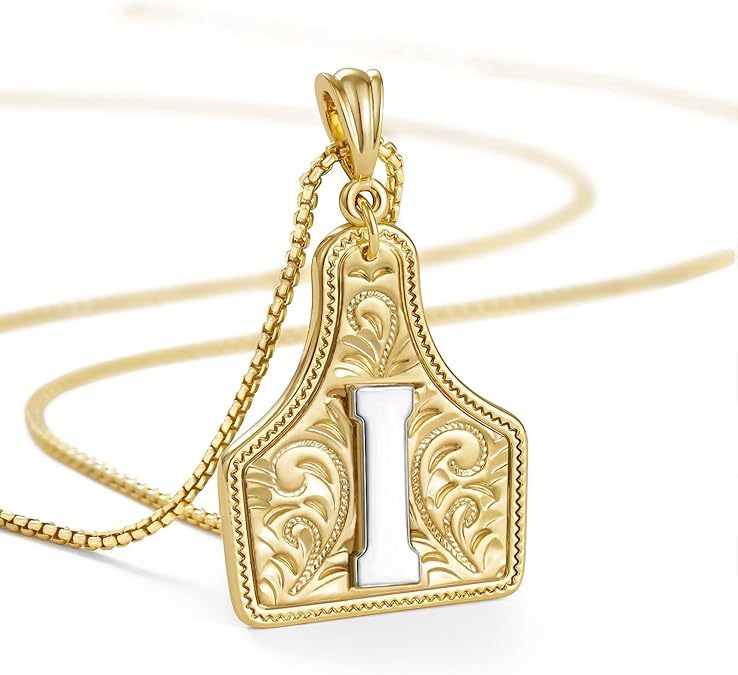 Western Cowgirl Initial Necklace