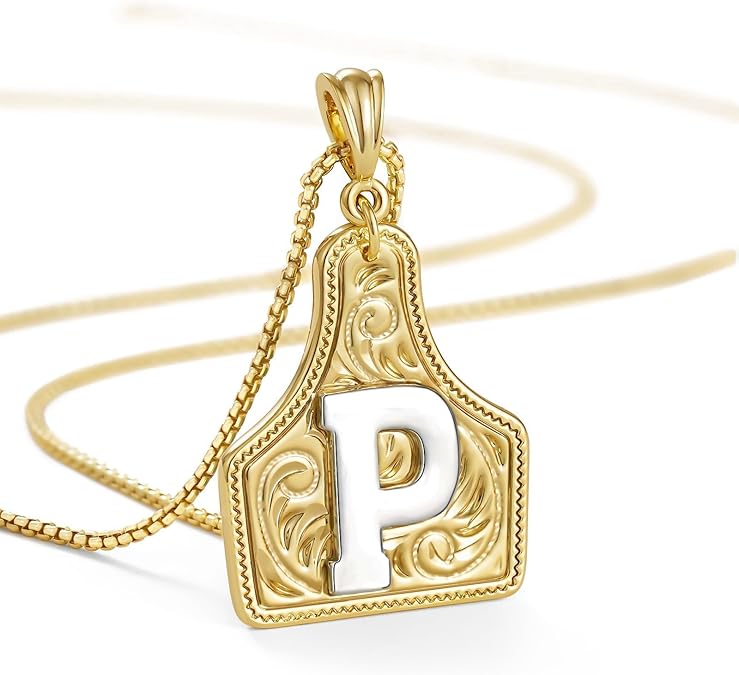 Western Cowgirl Initial Necklace