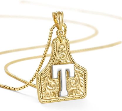 Western Cowgirl Initial Necklace