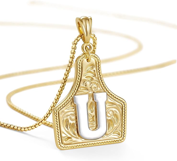 Western Cowgirl Initial Necklace