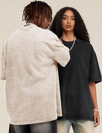 🔥Last Day Discount 49% OFF🔥1/3/4 Pack Oversized T Shirts Acid Washed Unisex Tee