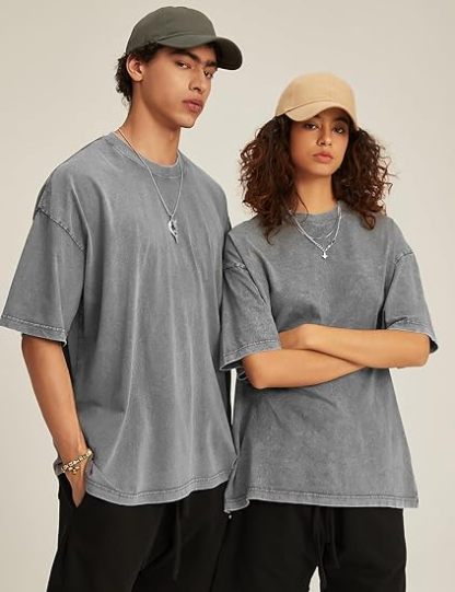 🔥Last Day Discount 49% OFF🔥1/3/4 Pack Oversized T Shirts Acid Washed Unisex Tee
