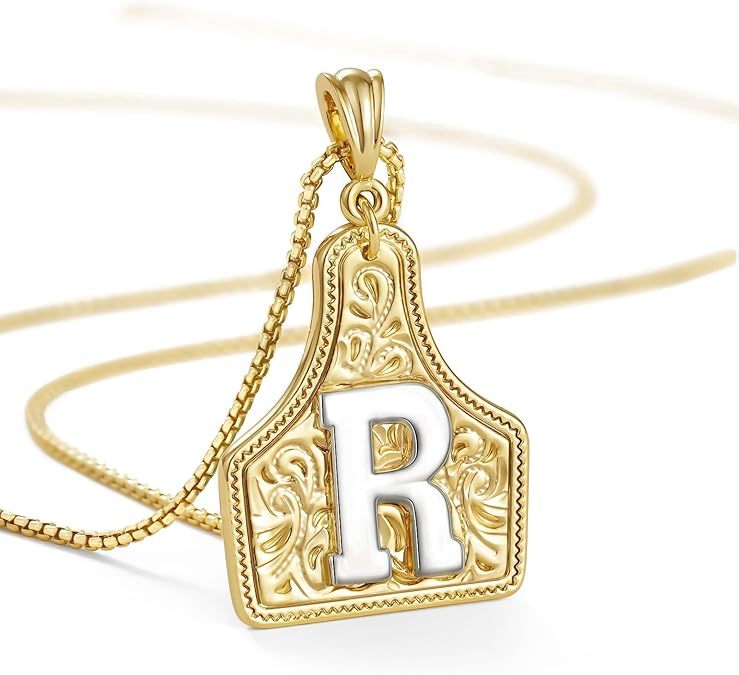 Western Cowgirl Initial Necklace