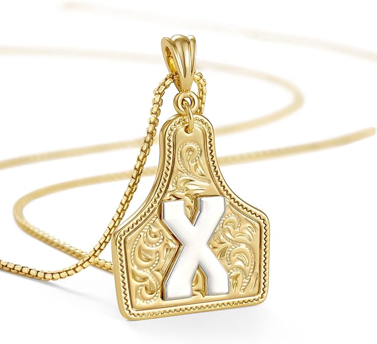 Western Cowgirl Initial Necklace