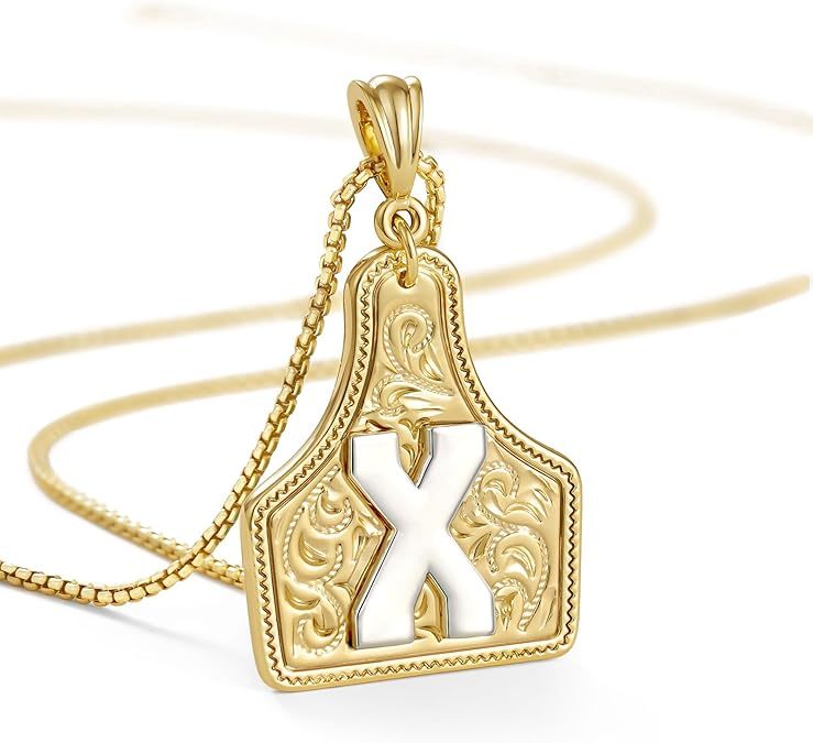 Western Cowgirl Initial Necklace