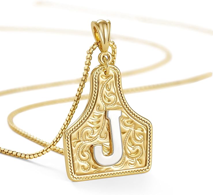 Western Cowgirl Initial Necklace